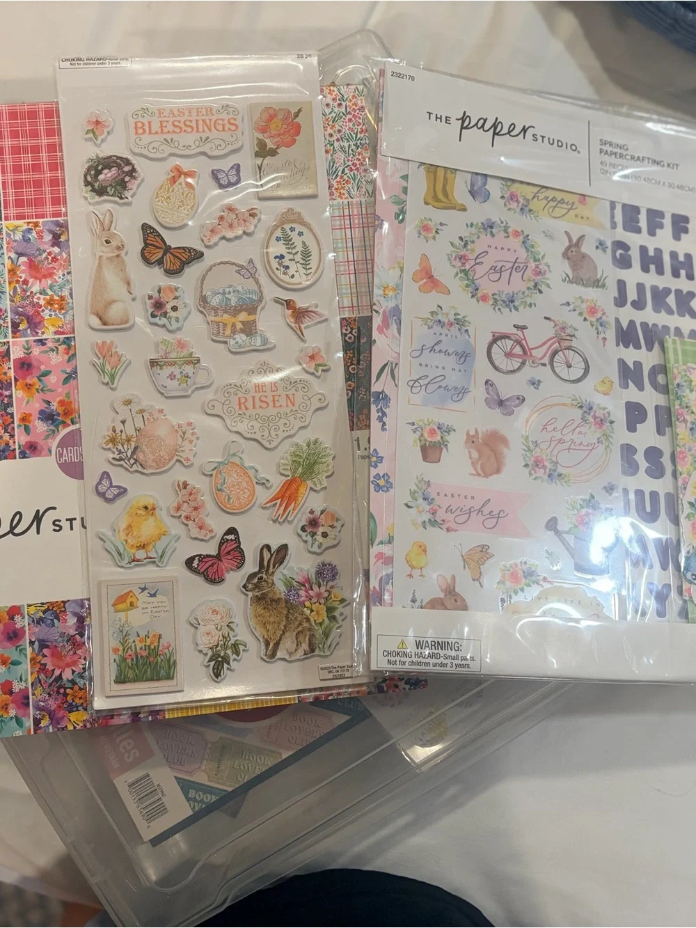 The Paper Studio Spring Papercraft Kit - Pastel Floral & Easter Stickers